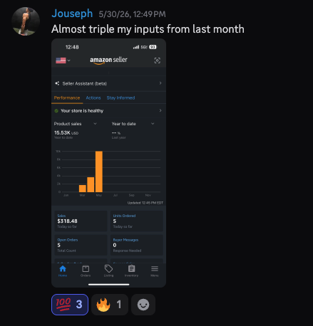 jouseph amazon product sales screenshot