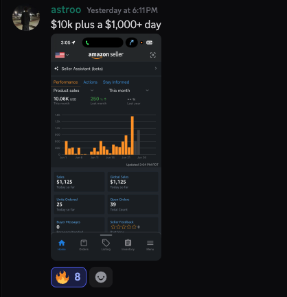 student $10k month plus $1,000 day screenshot