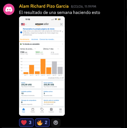 alam $1,700+ his first week amazon sales screenshot